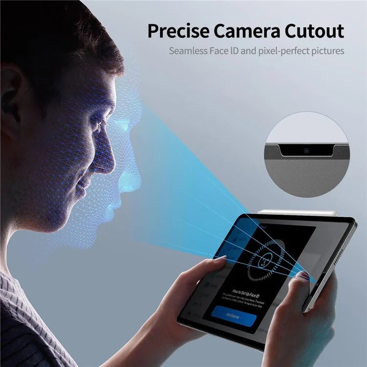 ENKAY HAT PRINCE For iPad 10.9 (2022) Anti-Spy Full Screen Protector Anti-Glare Tempered Glass Film