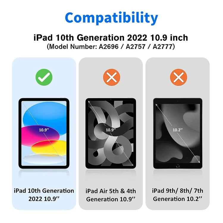 ENKAY HAT PRINCE For iPad 10.9 (2022) Anti-Spy Full Screen Protector Anti-Glare Tempered Glass Film