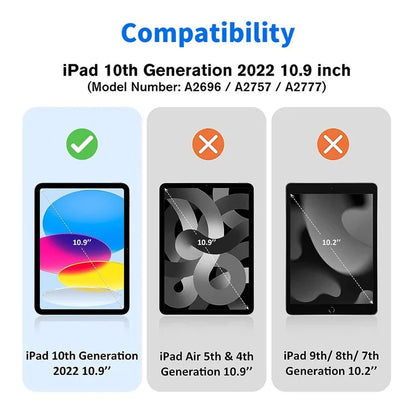 ENKAY HAT PRINCE For iPad 10.9 (2022) Anti-Spy Full Screen Protector Anti-Glare Tempered Glass Film