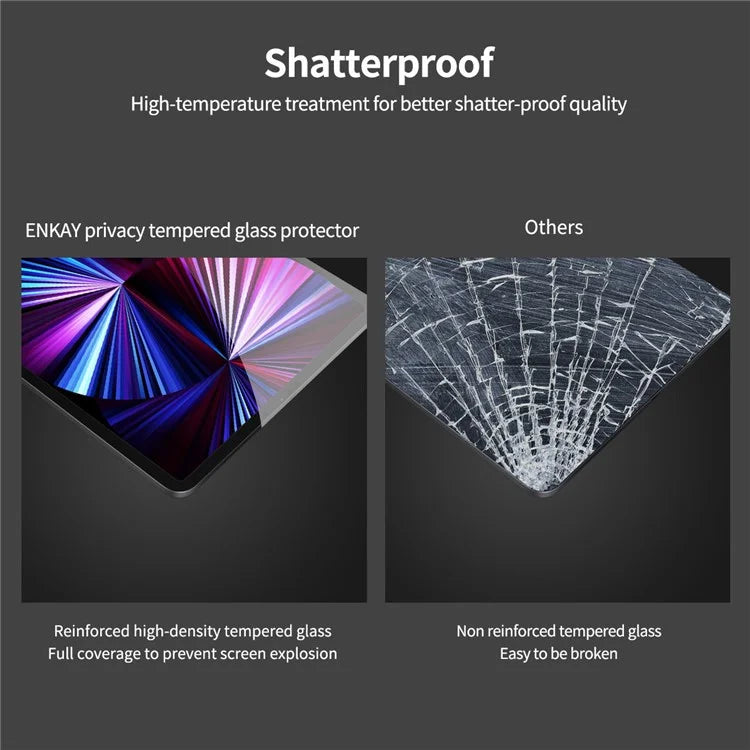 ENKAY HAT PRINCE For iPad 10.2 (2021) / (2020) / (2019) 0.33mm Anti-Peep Screen Protector Tempered Glass Film