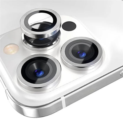 NORTHJO 1 Set For iPhone 15 Pro / 15 Pro Max Camera Lens Film CD Vein Metal Ring + Tempered Glass Lens Film