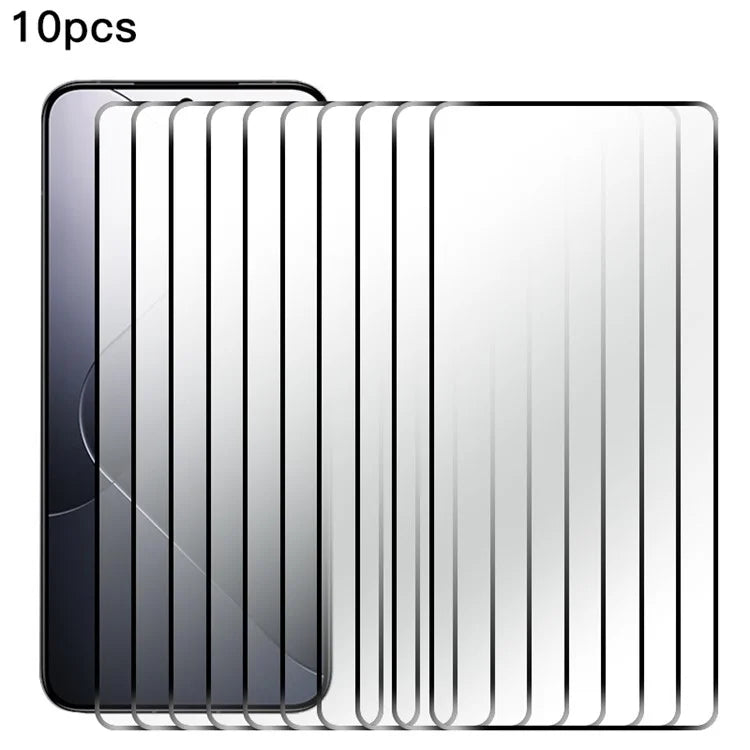RURIHAI 10Pcs For Xiaomi 14 Screen Protector 2.5D 0.26mm 9H Full Glue High Aluminum-silicon Glass Film