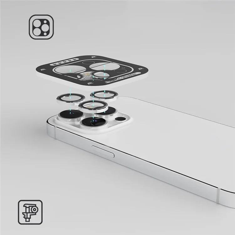 JTLEGEND TITANGUARD For iPhone 15 Pro / 15 Pro Max Camera Lens Protector Tempered Glass Film