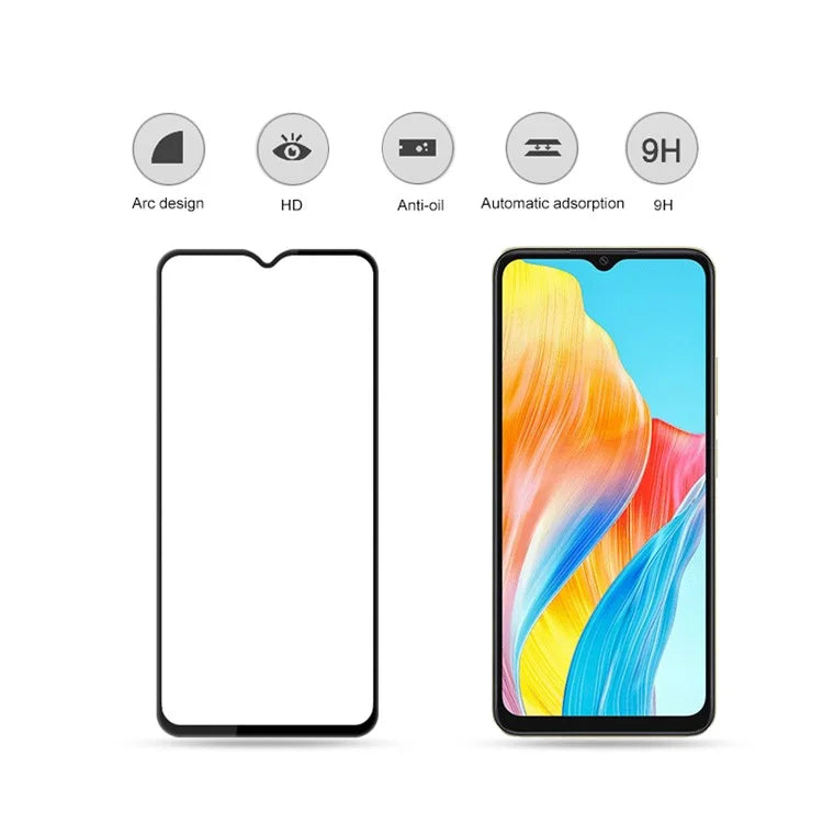 MOCOLO For Oppo A38 4G Screen Protector Full Coverage Silk Printing Tempered Glass Film
