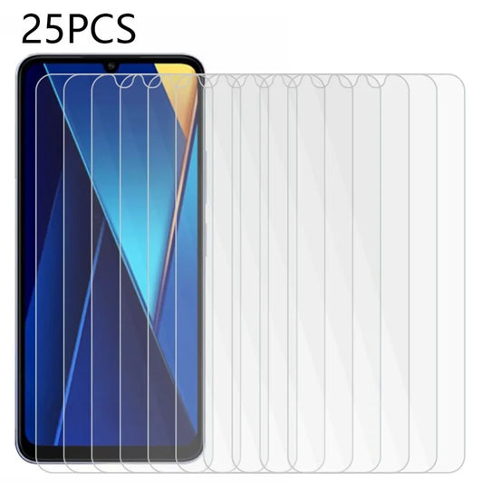 25Pcs for Xiaomi Poco C65 4G / Redmi 13C Tempered Glass High Transparency Film Screen Protector