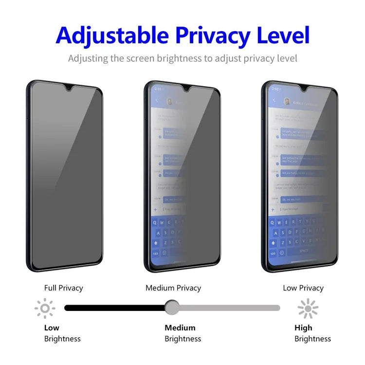 ENKAY HAT PRINCE for Samsung Galaxy A24 4G (162.1 x 77.6 x 8.3mm) Privacy Screen Protector Full Cover Anti-glare Tempered Glass Film