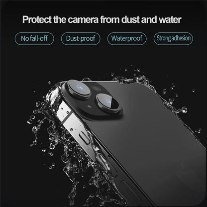 NILLKIN 1 Set For iPhone 15 / 15 Plus Camera Lens Protector Aluminum Frame+Tempered Glass Individual Ring Lens Film