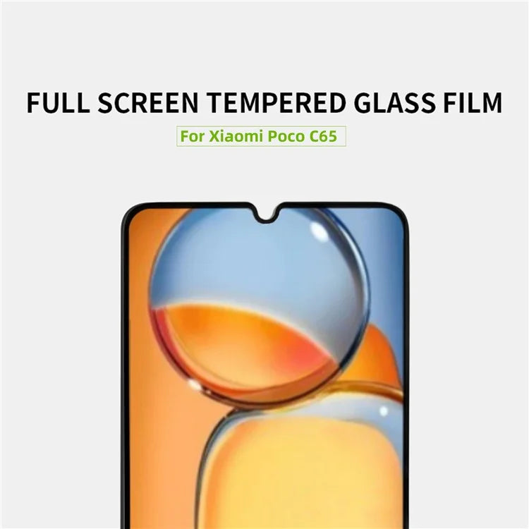 MOFI JK Tempered Glass Film Series-1 For Xiaomi Poco C65 4G / Redmi 13C Film 2.5D Clear High Aluminum-silicon Glass Screen Protector