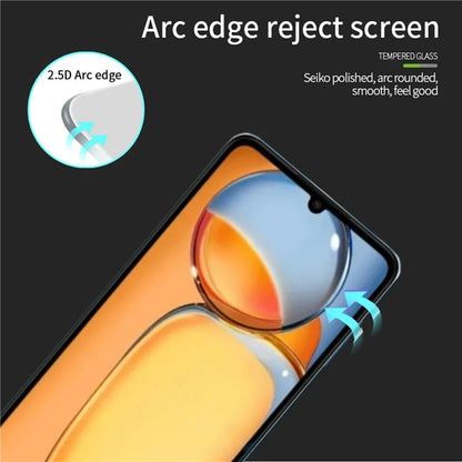 MOFI JK Tempered Glass Film Series-1 For Xiaomi Poco C65 4G / Redmi 13C Film 2.5D Clear High Aluminum-silicon Glass Screen Protector