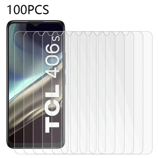 100Pcs for TCL 406s Screen Protector Bubble Free HD Tempered Glass Screen Film
