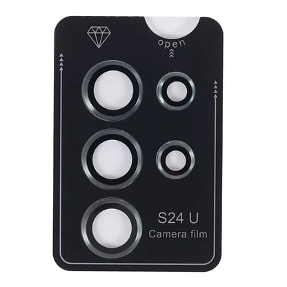 For Samsung Galaxy S24 Ultra Camera Lens Protector Set Electroplating Metal + Tempered Glass Individual Lens Film