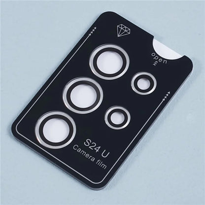 For Samsung Galaxy S24 Ultra Camera Lens Protector Set Electroplating Metal + Tempered Glass Individual Lens Film