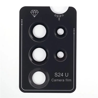 For Samsung Galaxy S24 Ultra Camera Lens Protector Set Electroplating Metal + Tempered Glass Individual Lens Film