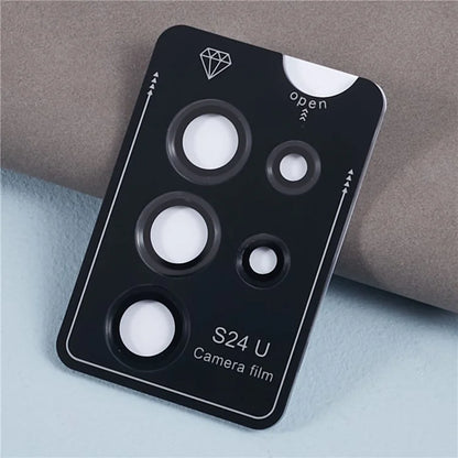 For Samsung Galaxy S24 Ultra Camera Lens Protector Set Electroplating Metal + Tempered Glass Individual Lens Film