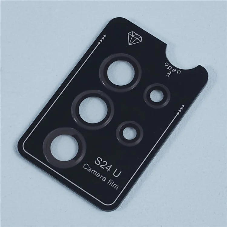 For Samsung Galaxy S24 Ultra Camera Lens Protector Set Electroplating Metal + Tempered Glass Individual Lens Film
