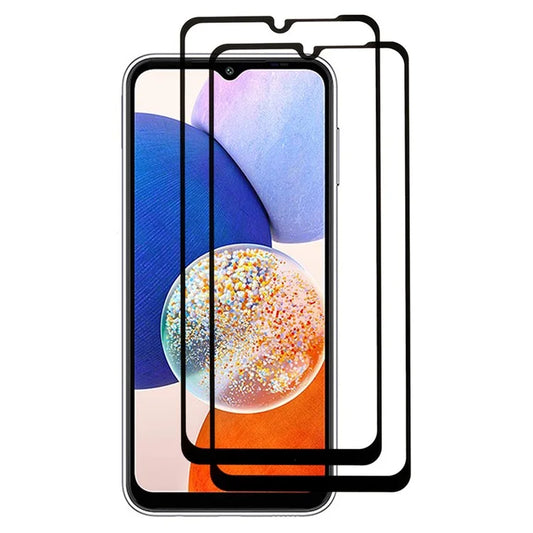 2Pcs For Samsung Galaxy A15 5G Tempered Glass Film Full Glue Silk Printing Screen Protector