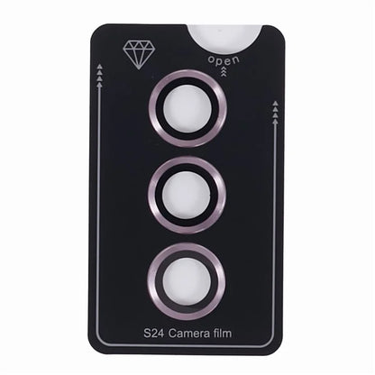 For Samsung Galaxy S24 Camera Lens Protector Set Metal + Tempered Glass Individual Ring Film