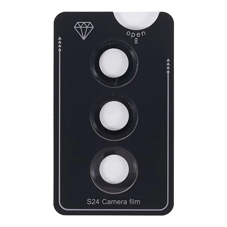 For Samsung Galaxy S24 Camera Lens Protector Set Metal + Tempered Glass Individual Ring Film