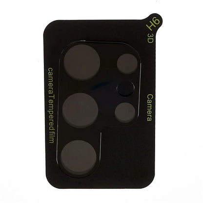For Samsung Galaxy S24 Ultra Silk Printing Camera Lens Film Tempered Glass Lens Protector with Bottom Plate