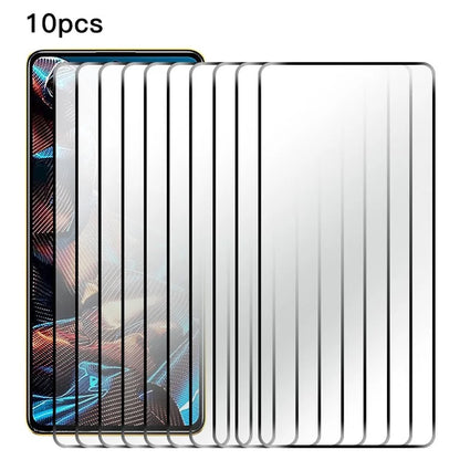 RURIHAI 10Pcs For Xiaomi Poco X6 Full Screen Protector 2.5D 0.26mm High Aluminum-silicon Glass Film