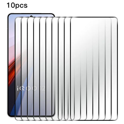 RURIHAI 10Pcs For vivo iQOO 12 5G 2.5D 0.26mm Screen Protector Explosion-proof HD Clear Film
