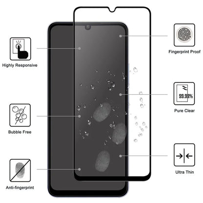 For Xiaomi Redmi 13C 4G / Poco C65 4G Screen Protector Black Edge Full Glue AGC Glass Screen Covering Film