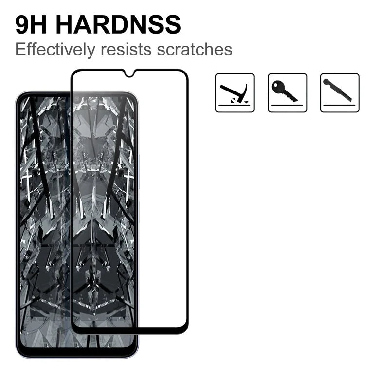 For Xiaomi Redmi 13C 4G / Poco C65 4G Screen Protector Black Edge Full Glue AGC Glass Screen Covering Film