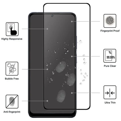 For Xiaomi Poco X6 AGC Glass Screen Film Clear Black Edge Full Glue Cell Phone Screen Protector