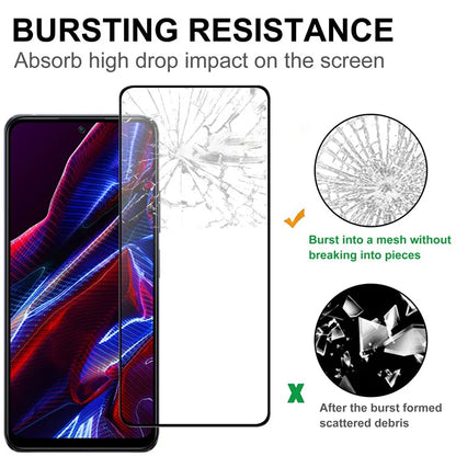 For Xiaomi Poco X6 AGC Glass Screen Film Clear Black Edge Full Glue Cell Phone Screen Protector