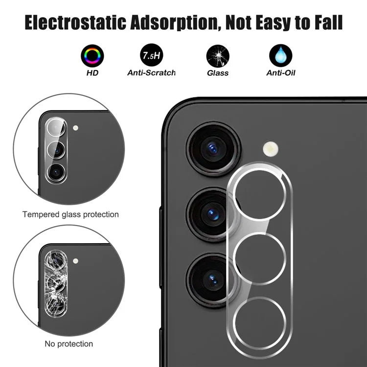 For Samsung Galaxy S24+ Tempered Glass Camera Lens Film HD Clear Lens Protector