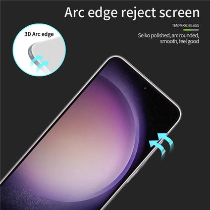 PINWUYO JK 3D Curved Tempered Glass Film-2 for Samsung Galaxy S24 Anti-fingerprint Full Glue Screen Protector