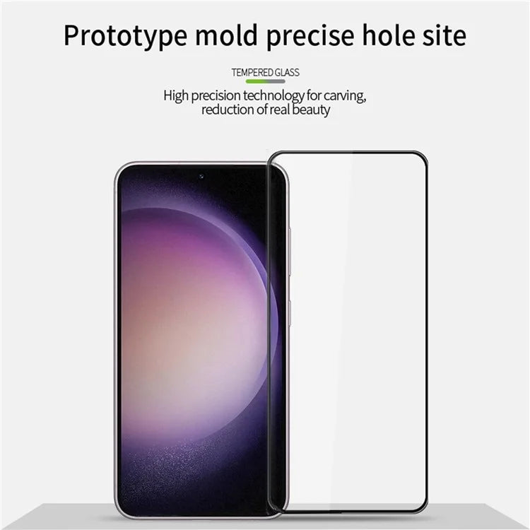PINWUYO JK 3D Curved Tempered Glass Film-2 for Samsung Galaxy S24 Anti-fingerprint Full Glue Screen Protector