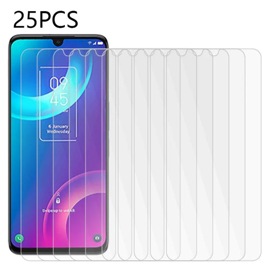 25Pcs for TCL 30 Tempered Glass Scratch-proof Film HD Transparent Screen Protector