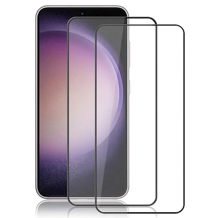 AMORUS 2Pcs For Samsung Galaxy S24 Tempered Glass Screen Protector Silk Printing Full Glue Film