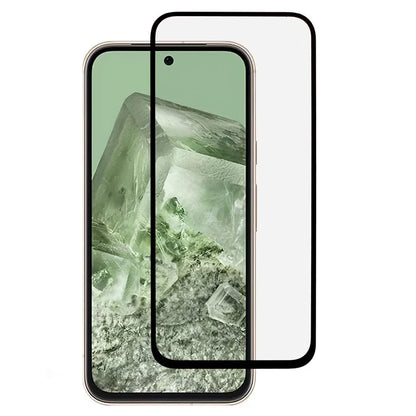 For Google Pixel 8a Full Coverage Screen Protector Silk Printing Tempered Glass Film