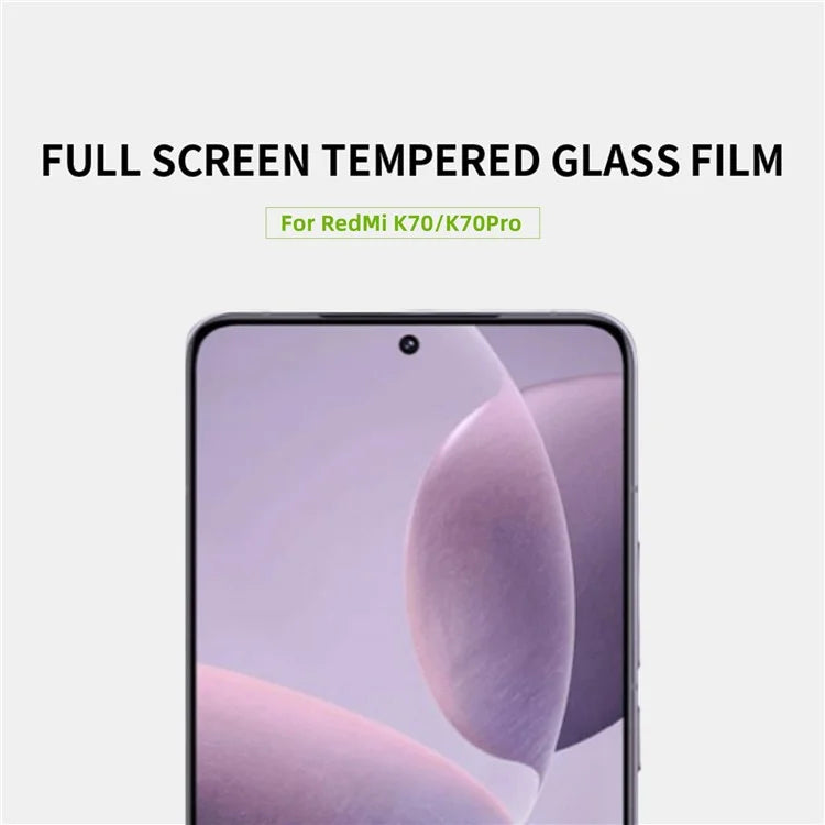 MOFI For Xiaomi Redmi K70 5G / K70 Pro 5G JK Tempered Glass Film Series-1 Full Cover Full Glue Screen Protector