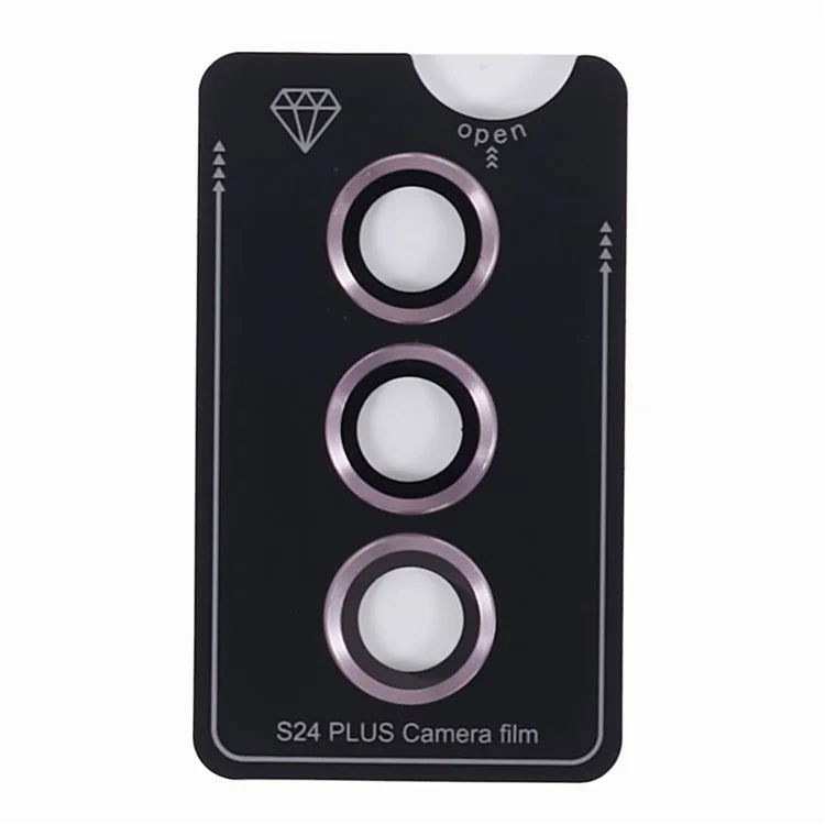 For Samsung Galaxy S24+ 1 Set Camera Lens Protector Metal + Tempered Glass Film