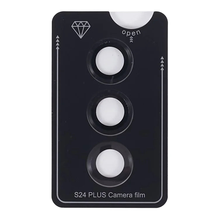 For Samsung Galaxy S24+ 1 Set Camera Lens Protector Metal + Tempered Glass Film