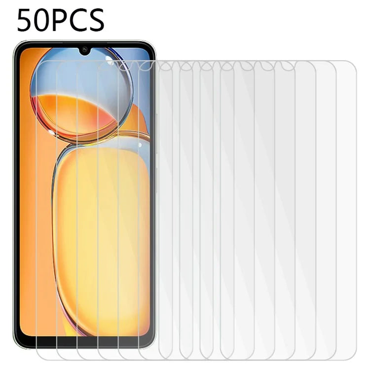 50PCS For Xiaomi Redmi 13C 5G Screen Guard 0.3mm Ultra-Thin 2.5D Tempered Glass Film