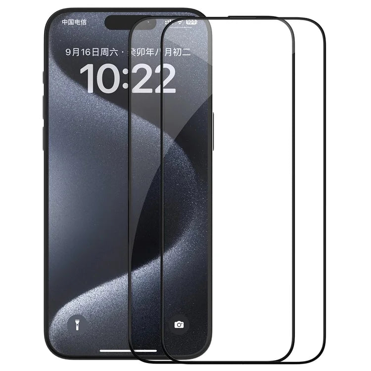 NILLKIN 2Pcs for iPhone 15 Pro EZ SET Series AGC Glass Ultra Clear Screen Protector
