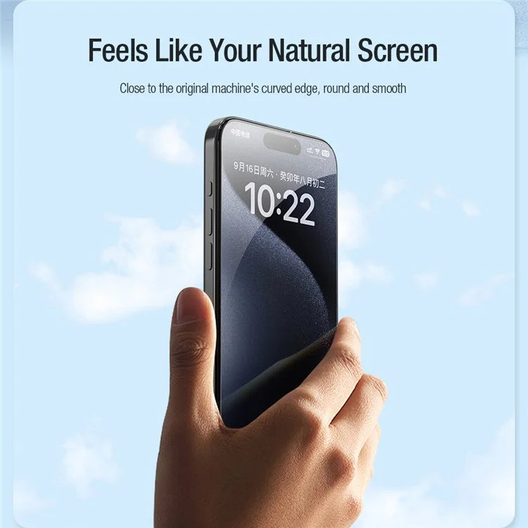 NILLKIN 3Pcs for iPhone 15 Pro EZ SET Series AGC Glass Front Screen Protector