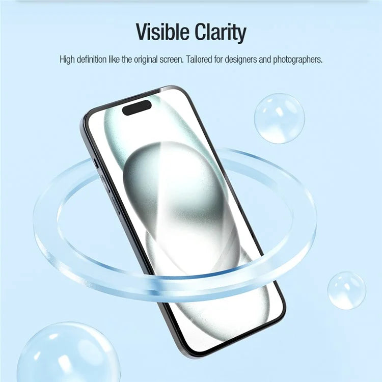 NILLKIN 2Pcs EZ SET Series Screen Protector for iPhone 15 Plus AGC Glass Screen Guard