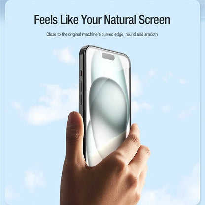 NILLKIN 10Pcs EZ SET Series for iPhone 15 Plus Screen Protector AGC Glass Full Screen Film