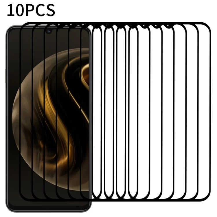 RURIHAI 10Pcs For Huawei Enjoy 70 4G / nova Y72 4G Full Screen Protector 2.5D Ultra Clear High Aluminum-silicon Glass Film