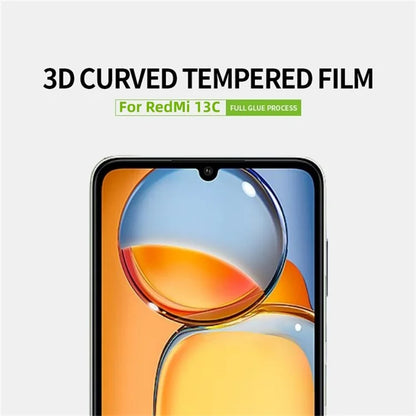 PINWUYO JK 3D Curved Tempered Glass Film-2 for Xiaomi Redmi 13C 4G / Poco C65 4G Anti-fingerprint Screen Protector
