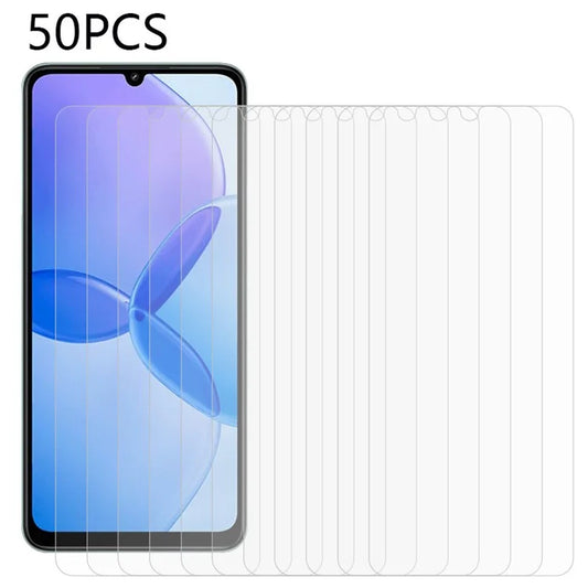 50Pcs for Xiaomi Redmi 13R 5G High Definition Clear Screen Protector Tempered Glass Film