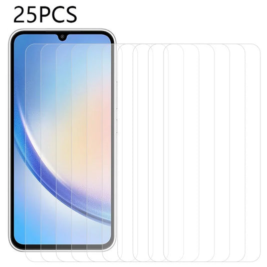 25Pcs for Samsung Galaxy A35 5G Crystal Clear Tempered Glass Screen Protector
