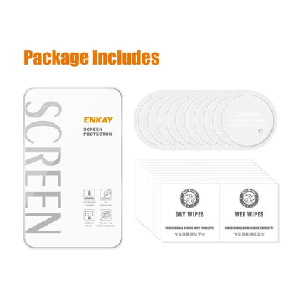 ENKAY HAT PRINCE 10Pcs for OnePlus 12 5G Camera Lens Protector High Aluminum-silicon Glass Lens Film