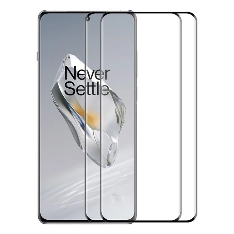 ENKAY HAT PRINCE 2PCS For OnePlus 12 5G Tempered Glass Full Screen Protector 3D Curved Side Glue Film