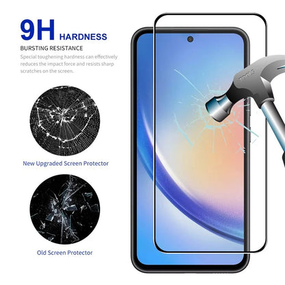 ENKAY HAT PRINCE For Samsung Galaxy A35 5G High Aluminium-silicon Glass Screen Protector Silk Printing Protection Film